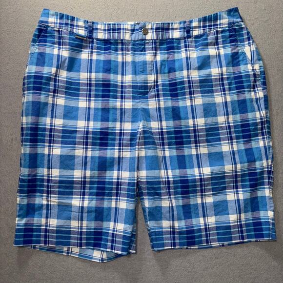 Lauren Ralph Lauren Pants - Lauren Ralph Lauren LRL Active Womens 18W Bermuda Shorts Blue Plaid Preppy Beach